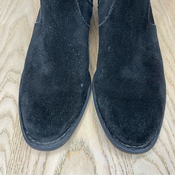 Born Bresson Suede Chelsea Boot Pull On Black Ankle Bootie Women’s 7 - Picture 6 of 13